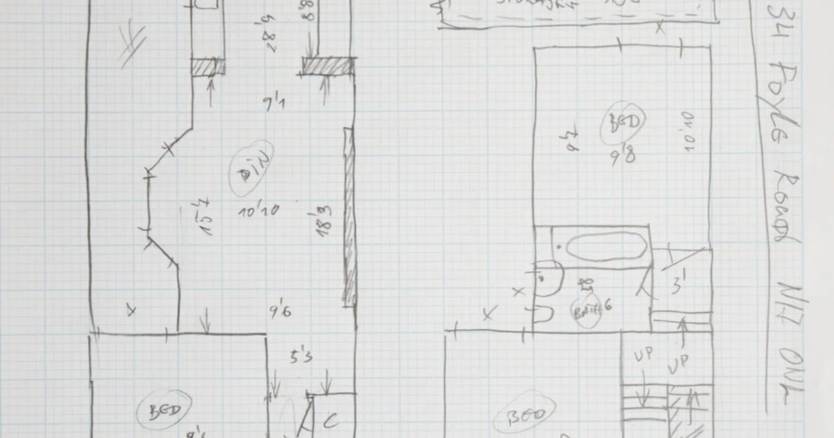 Property listing with a poor quality floor plan